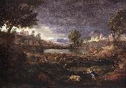 Nicolas Poussin Strormy Landscape Pyramus and Thisbe oil on canvas